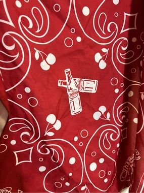 Cheerwine Red Bandana with Soda Bottle Logo “it’s full of good cheer”